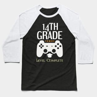 14th Grade Level Complete Video Gamer Birthday Gift Baseball T-Shirt